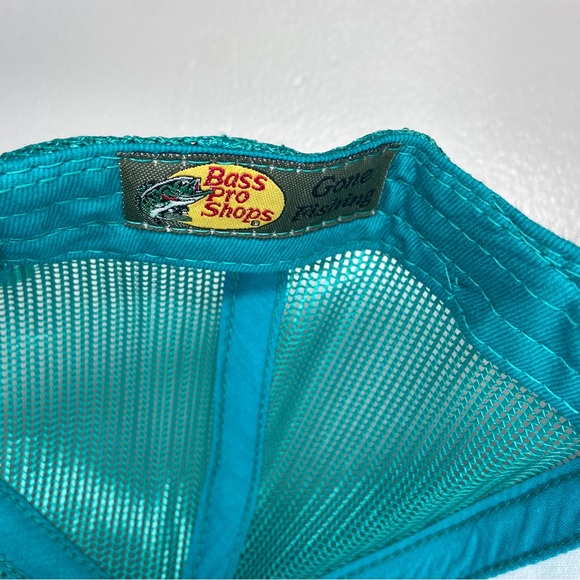 Bass Pro Shops Trucker Hat Trucker Fishing Mesh Cap Snapback Aqua Blue One Size - Picture 12 of 14